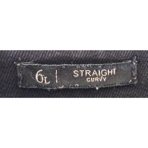 Talbots Women 6 Long Black Denim 5 Pocket Flawless Stretch Straight Denim Jean - Picture 4 of 5